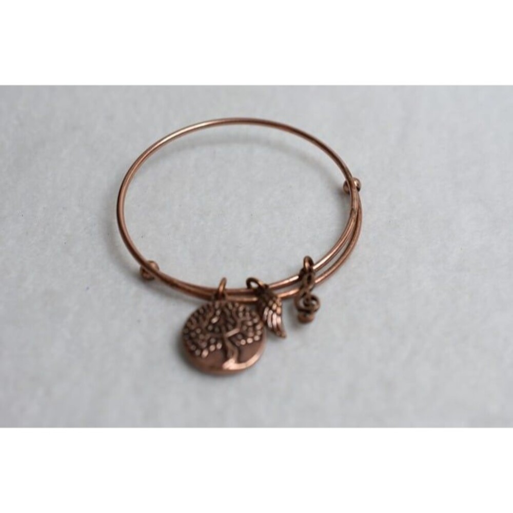 Earth Angel Tree Of Life Music Rose Gold Tone 6 Inch Charm Bracelet